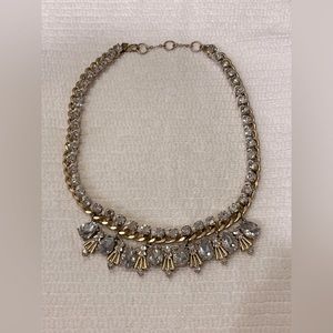 Banana republic, gold/rhinestone necklace
